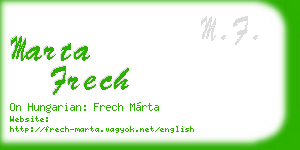 marta frech business card